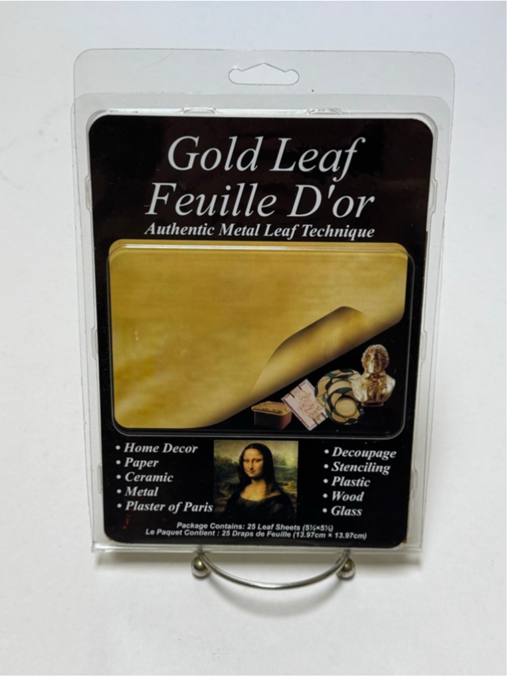 Mono Lisa Products gold Leaf Sheets 5.5" x 5.5" 25 Sheets - NEW